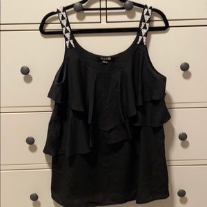 Black Ruffle Blouse